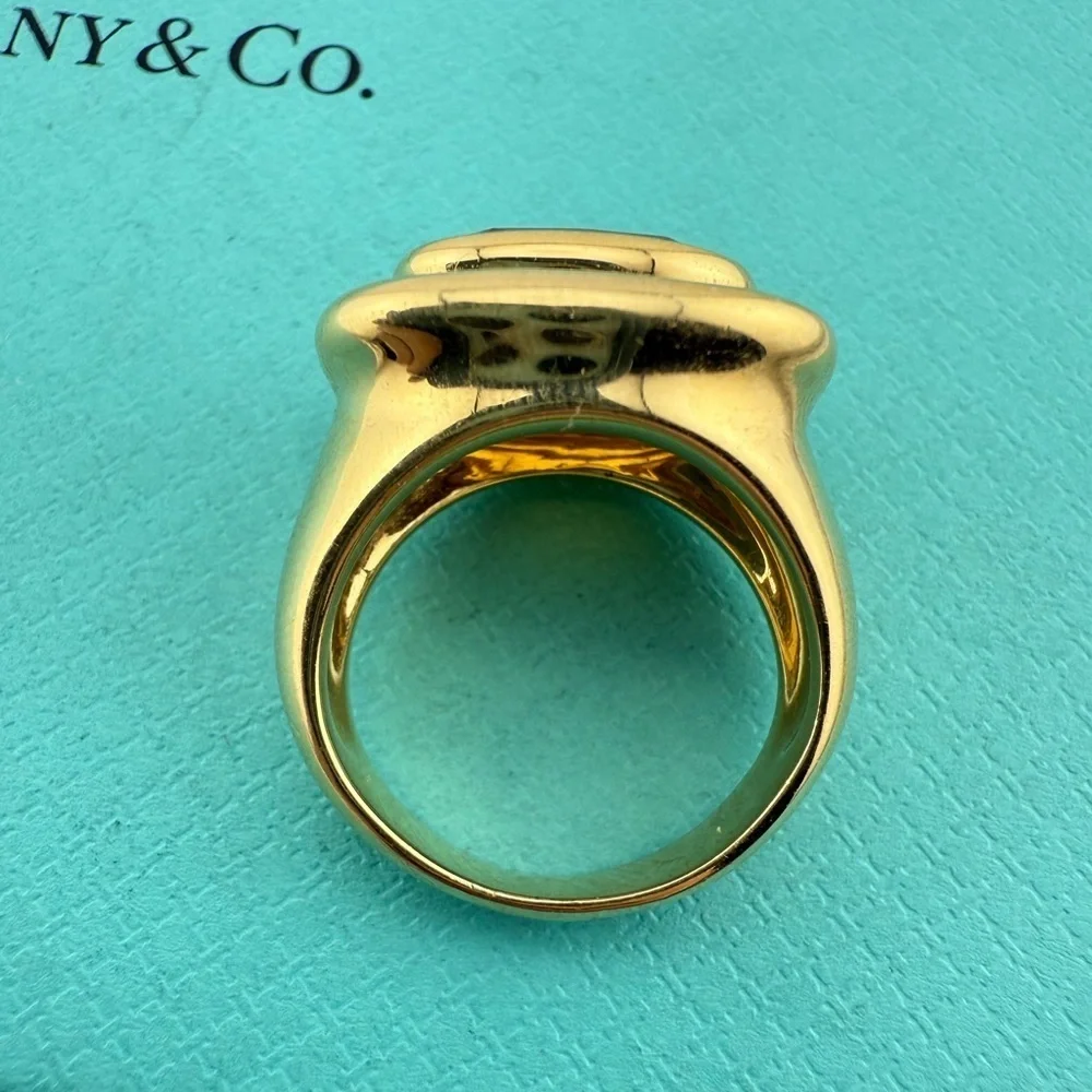 Vintage Tiffany & Co. Paloma Picasso Citrine Gemstone Cocktail Ring Size 5.25 - Picture 6 of 12